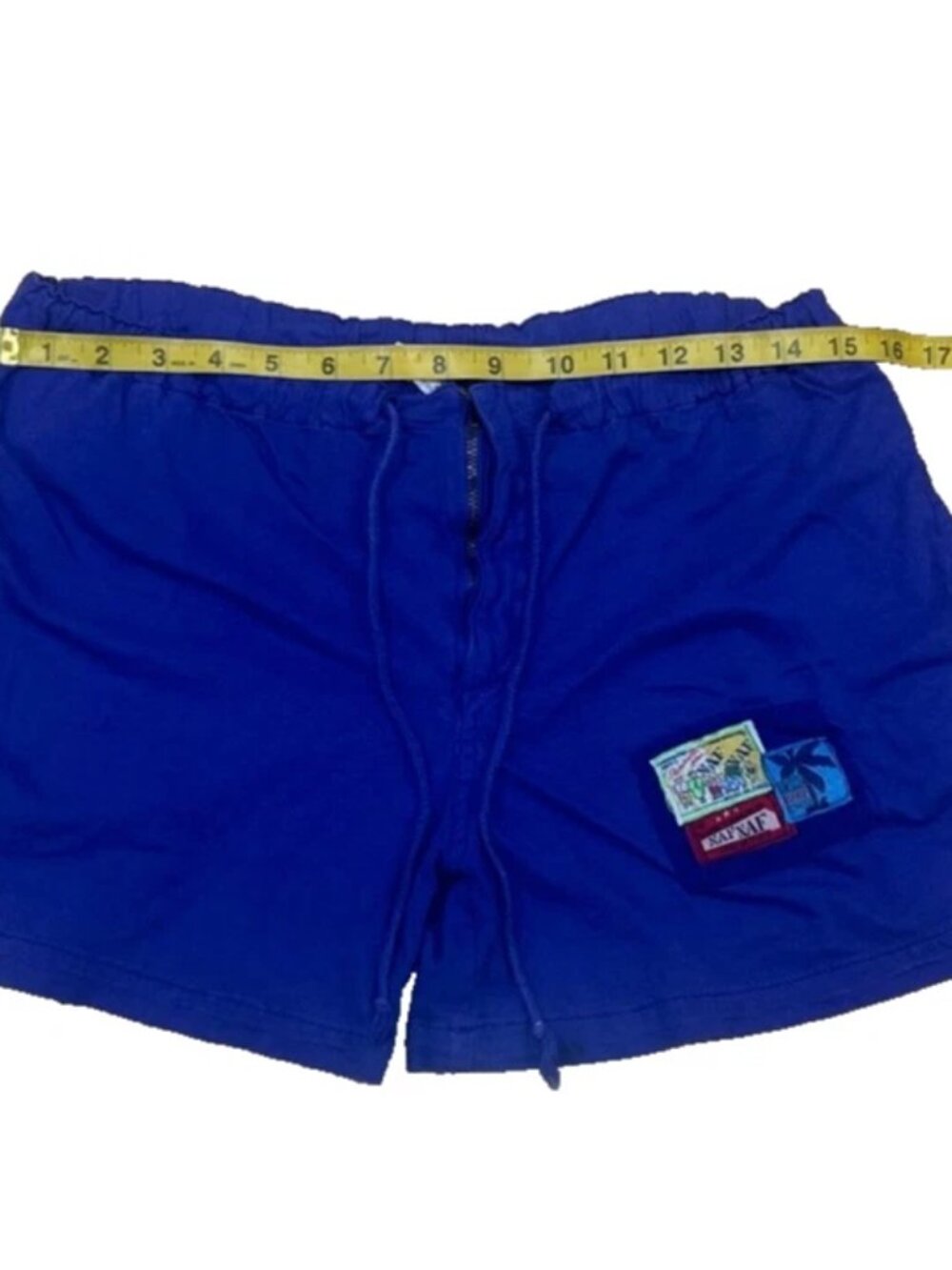 VTG Naf Naf Paris Shirt Shorts Set Purple Women's Button Embroidered France 90s - Picture 15 of 16